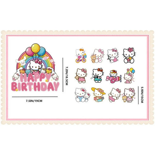 13-Pcs Hello Kitty Cake Decorations